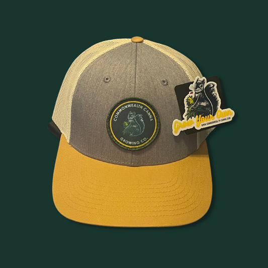 Squirrel Patch Trucker Hat (Grey/Tan)